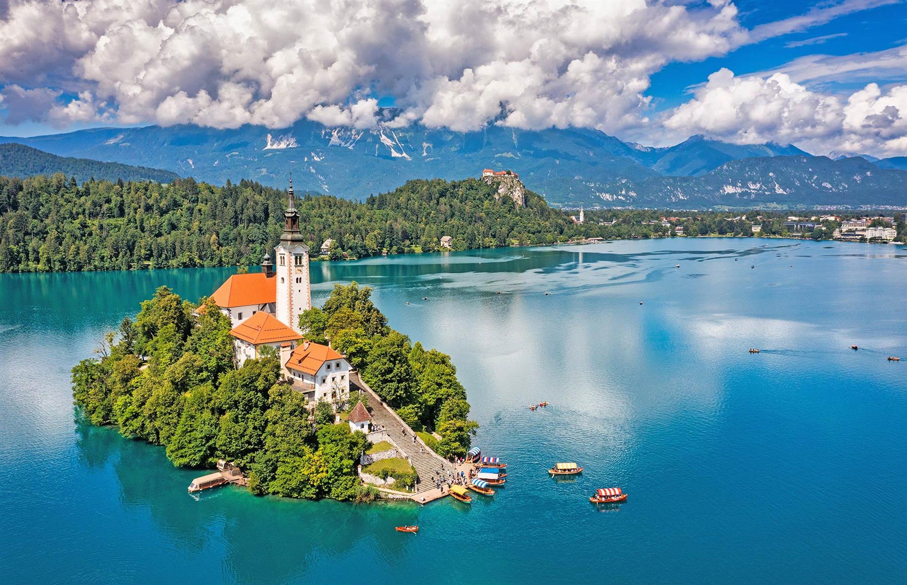 Skip Lake Geneva in Switzerland and travel to Slovenia’s Lake Bled